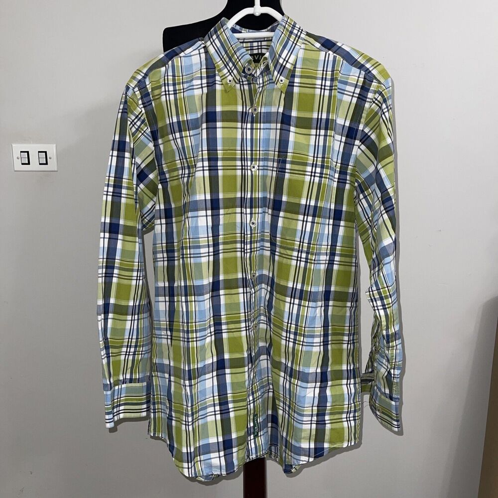 ORVIS Heritage Wash Plaid Multicolor L/S Casual Button Down Shirt Size M Cotton